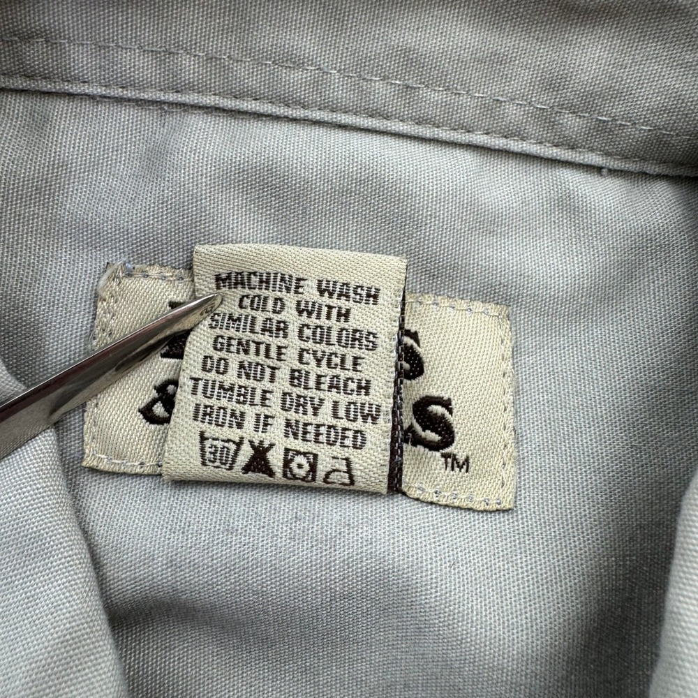 Racks & Reels Button Down Shirt Mens Large Tan Long Sleeve Utility Workwear - Picture 3 of 7